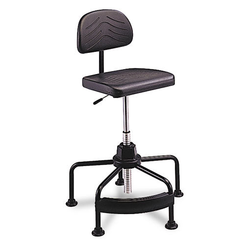 Task Master Economy Industrial Chair, Supports Up To 250 Lb, 17" To 35" Seat Height, Black