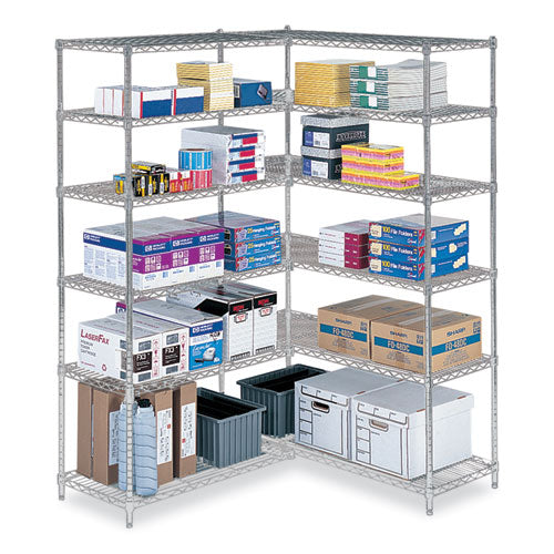 Industrial Extra Shelf Pack, 36w X 24d X 1.5h, Steel, Metallic Gray, 2/pack, Ships In 1-3 Business Days