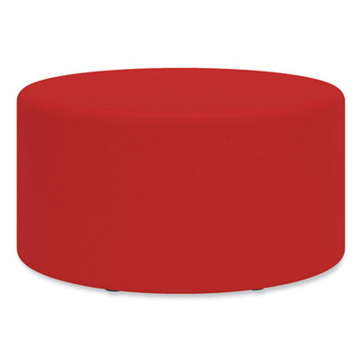 Learn 30" Cylinder Vinyl Ottoman, 30w X 30d X 18h, Red, Ships In 1-3 Business Days