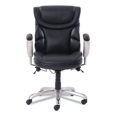 Emerson Task Chair, Supports Up To 300 Lb, 18.75" To 21.75" Seat Height, Black Seat/back, Silver Base