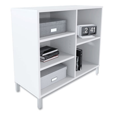 Essentials Laminate Bookcase, Five-shelf, 36w X 15d X 31.6h, White