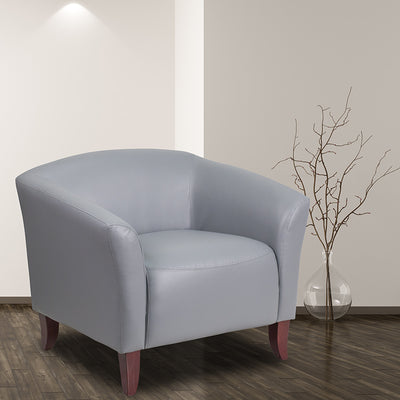 Gray Leather Chair