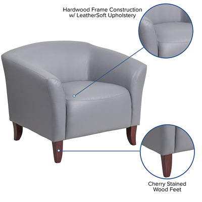 Gray Leather Chair