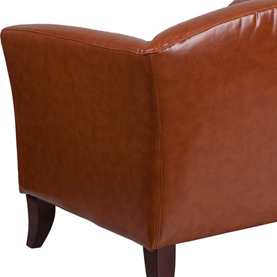 Cognac Leather Loveseat