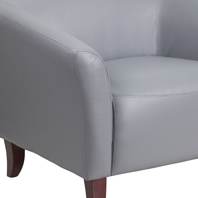 Gray Leather Sofa