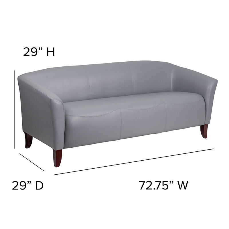 Gray Leather Sofa