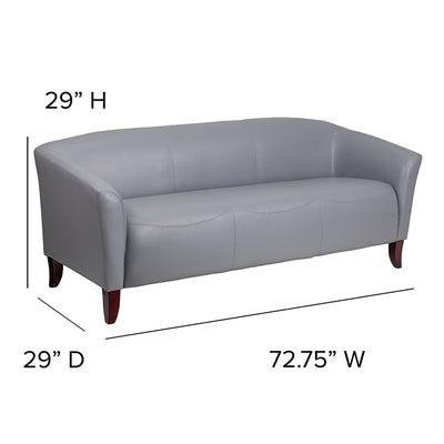 Gray Leather Sofa