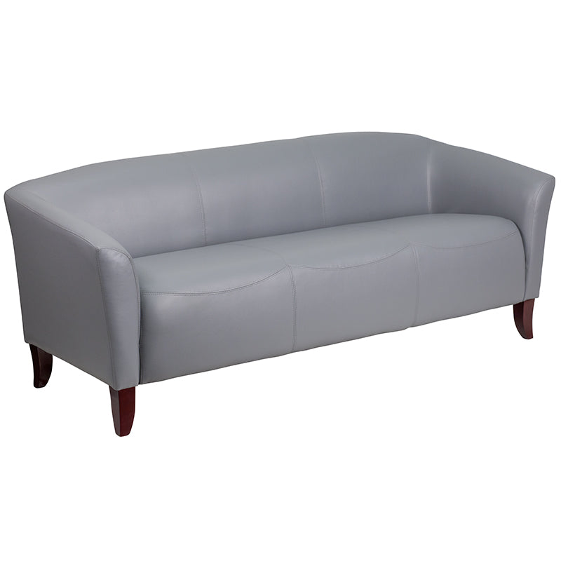 Gray Leather Sofa