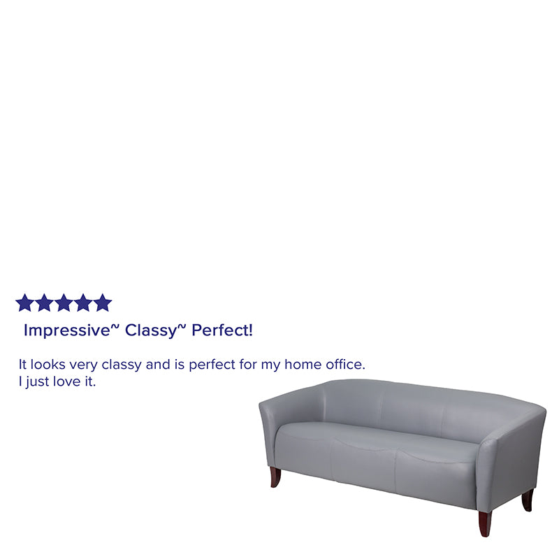 Gray Leather Sofa