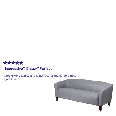 Gray Leather Sofa