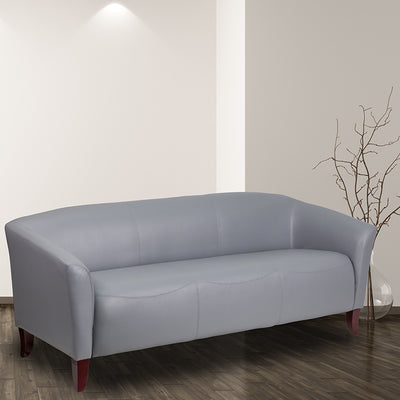 Gray Leather Sofa