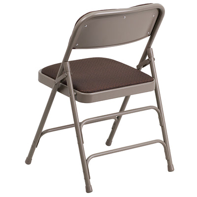 Brown Fabric Metal Chair