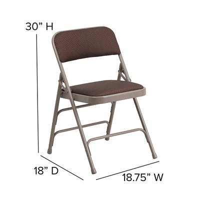Brown Fabric Metal Chair