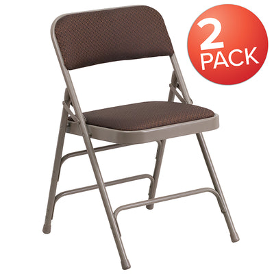 Brown Fabric Metal Chair