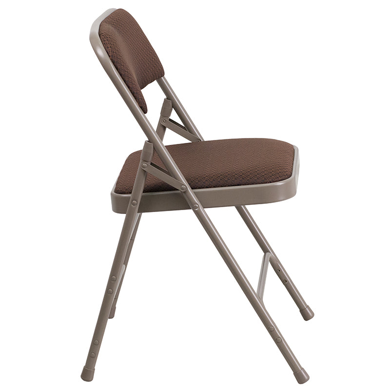 Brown Fabric Metal Chair