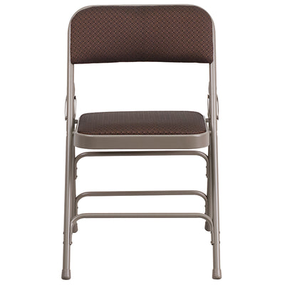 Brown Fabric Metal Chair