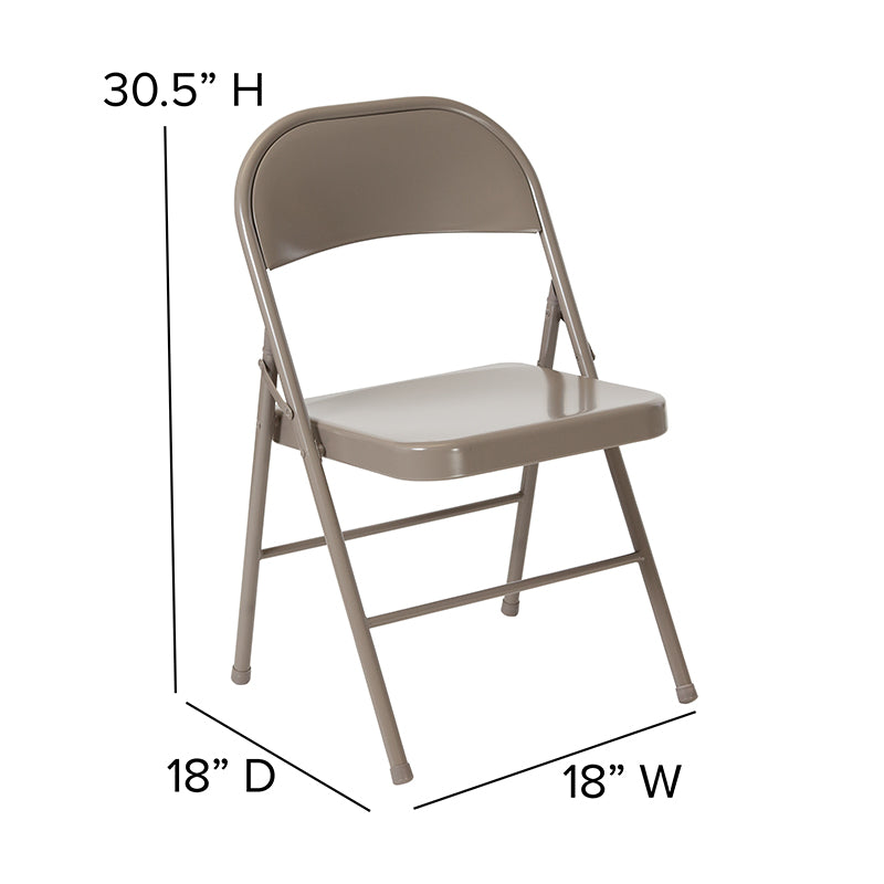 Gray Metal Folding Chair