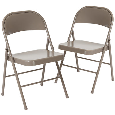 Gray Metal Folding Chair