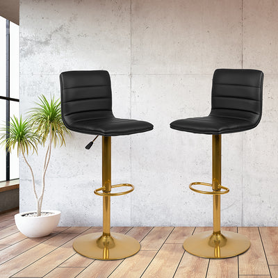 Black Vinyl Barstool