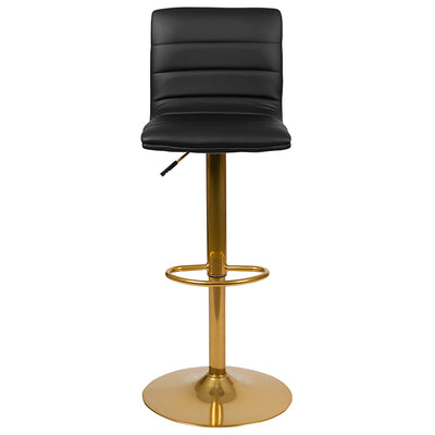 Black Vinyl Barstool