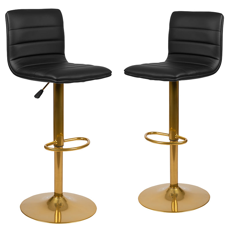 Black Vinyl Barstool