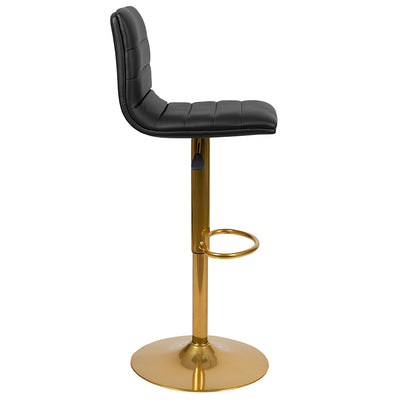 Black Vinyl Barstool