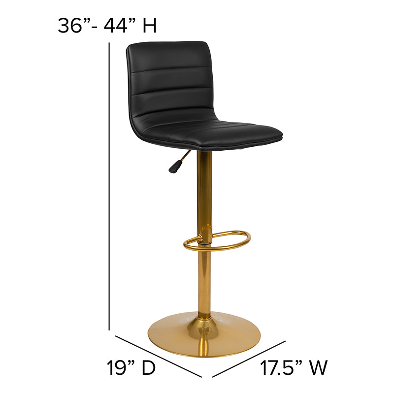 Black Vinyl Barstool