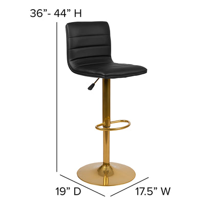 Black Vinyl Barstool