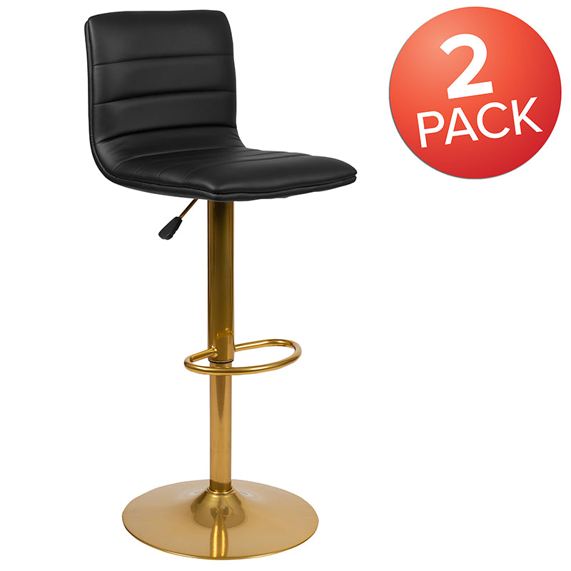 Black Vinyl Barstool