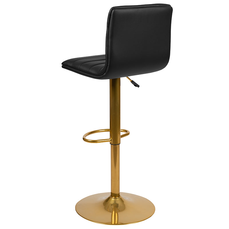 Black Vinyl Barstool