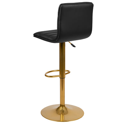 Black Vinyl Barstool