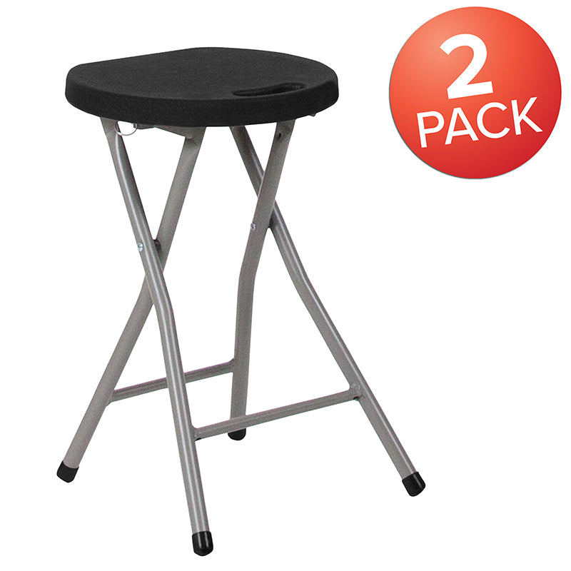 Black Plastic Foldable Stool