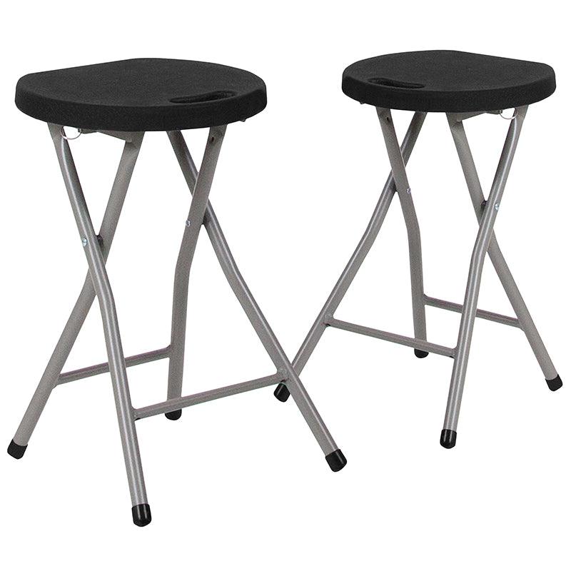 Black Plastic Foldable Stool