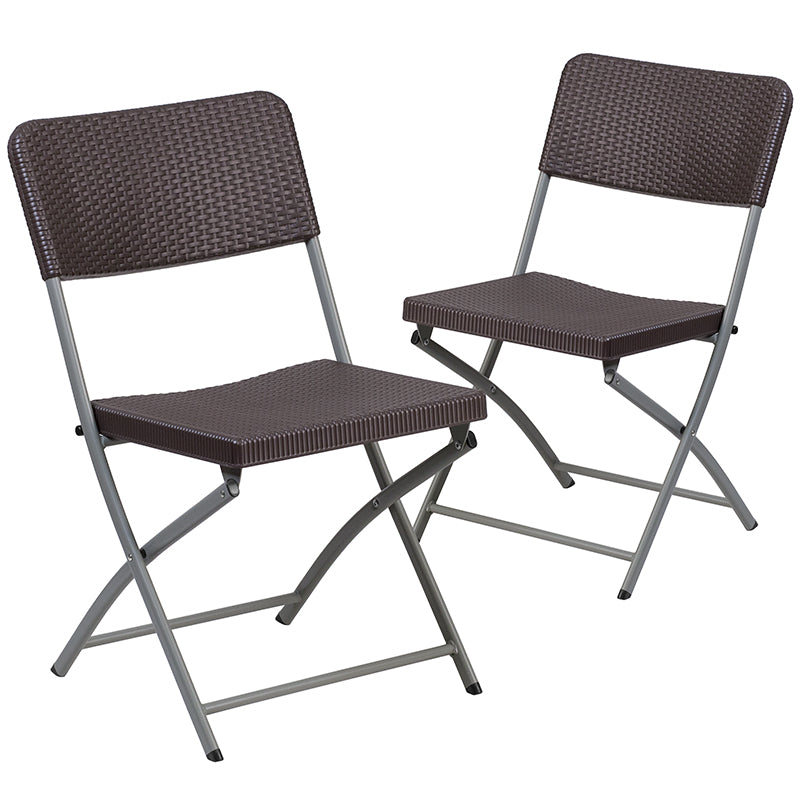 Brown Rattan Plastic Chair