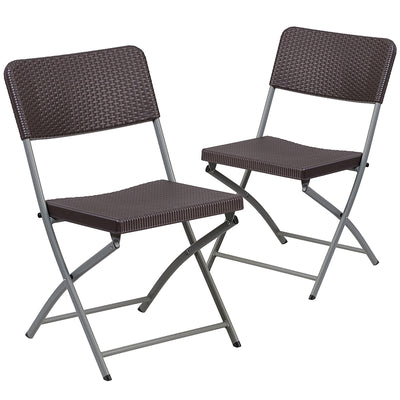 Brown Rattan Plastic Chair