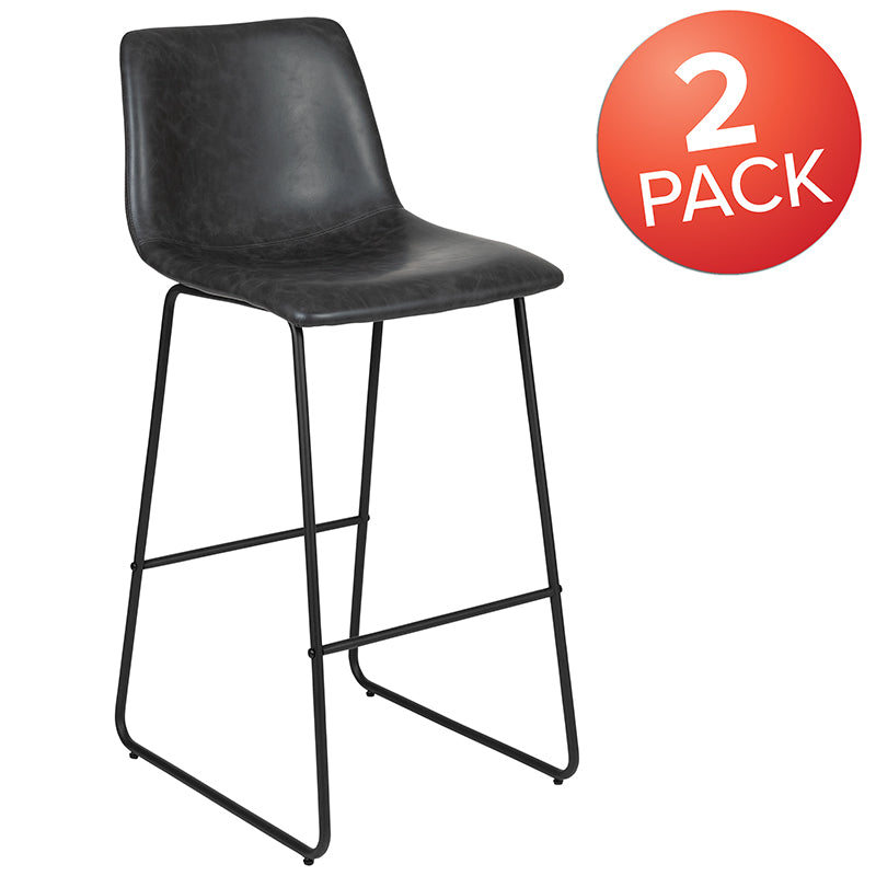 2pk 30" Gray Dining Stool