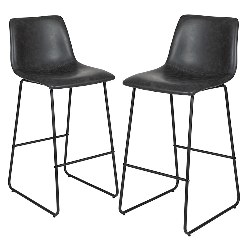2pk 30" Gray Dining Stool