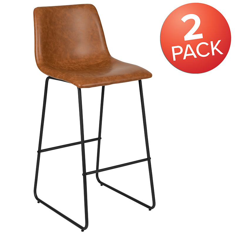 2pk 30" Lt Brown Dining Stool