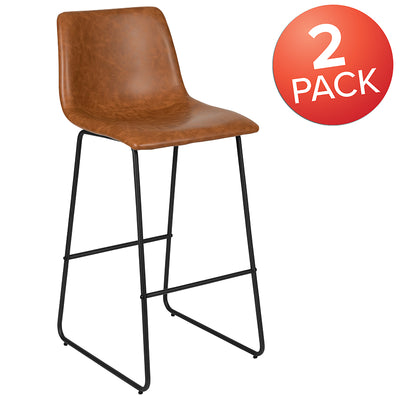 2pk 30" Lt Brown Dining Stool