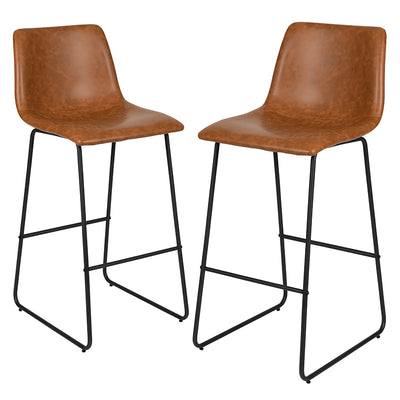 2pk 30" Lt Brown Dining Stool