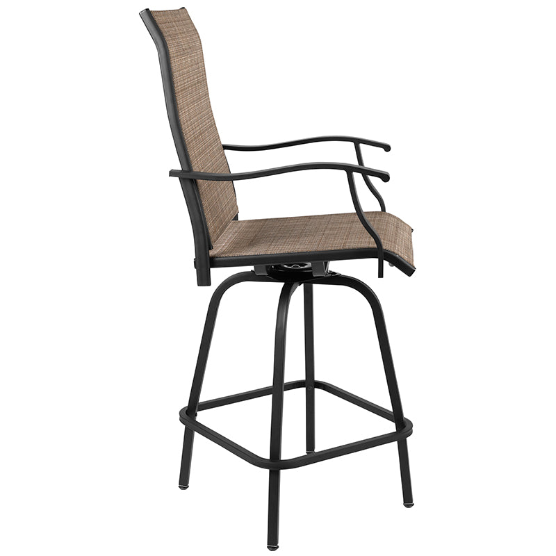 2pk Brown Swivel Patio Stool