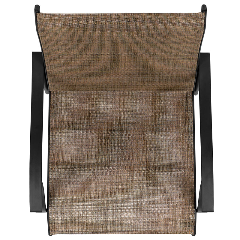 2pk Brown Swivel Patio Stool