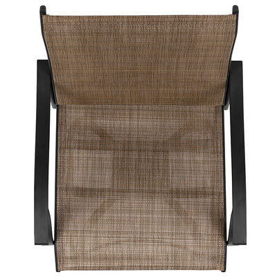 2pk Brown Swivel Patio Stool