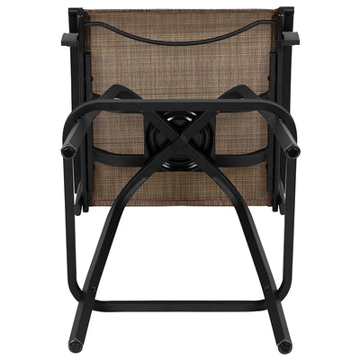 2pk Brown Swivel Patio Stool