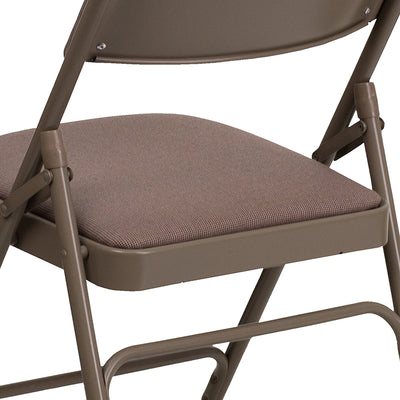 Beige Fabric Folding Chair
