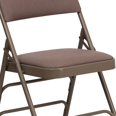 Beige Fabric Folding Chair
