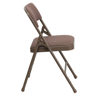 Beige Fabric Folding Chair