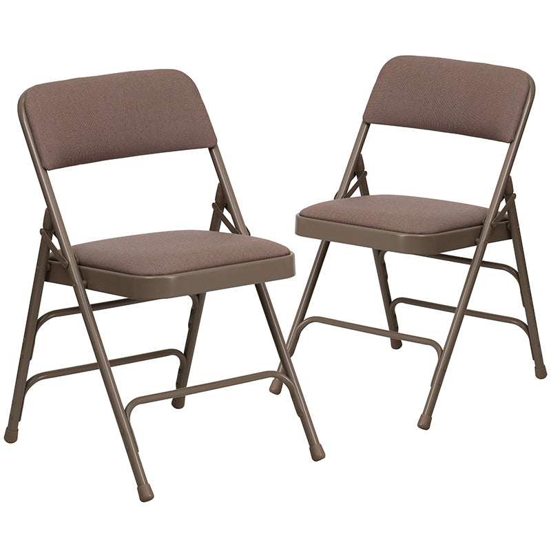 Beige Fabric Folding Chair