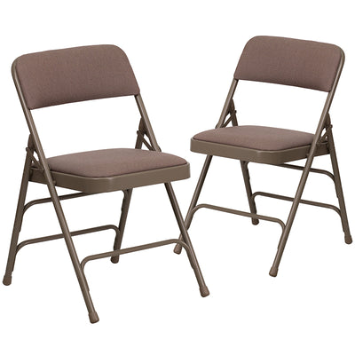 Beige Fabric Folding Chair