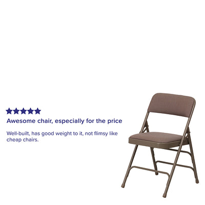 Beige Fabric Folding Chair